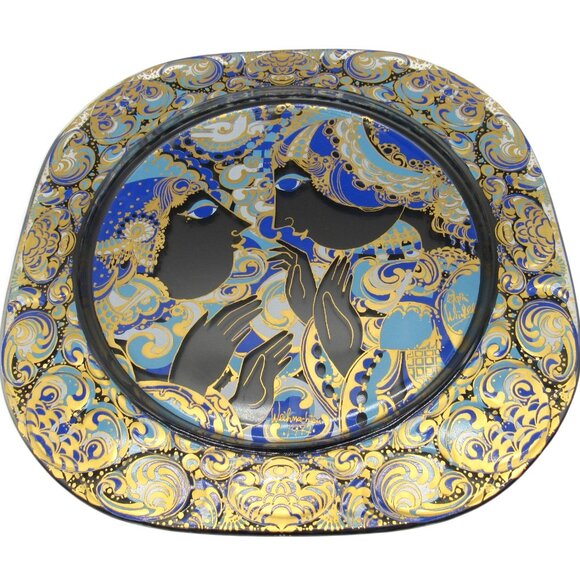 ROSENTHAL Bjorn Wiinblad The Annunciation Christmas Wall Plate 1977 Signed Vinta - Picture 12 of 12